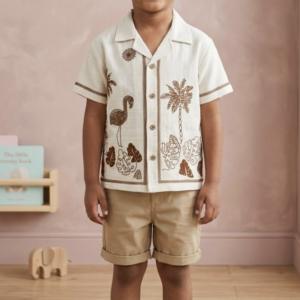 Embroidered Casual Kids Shirt